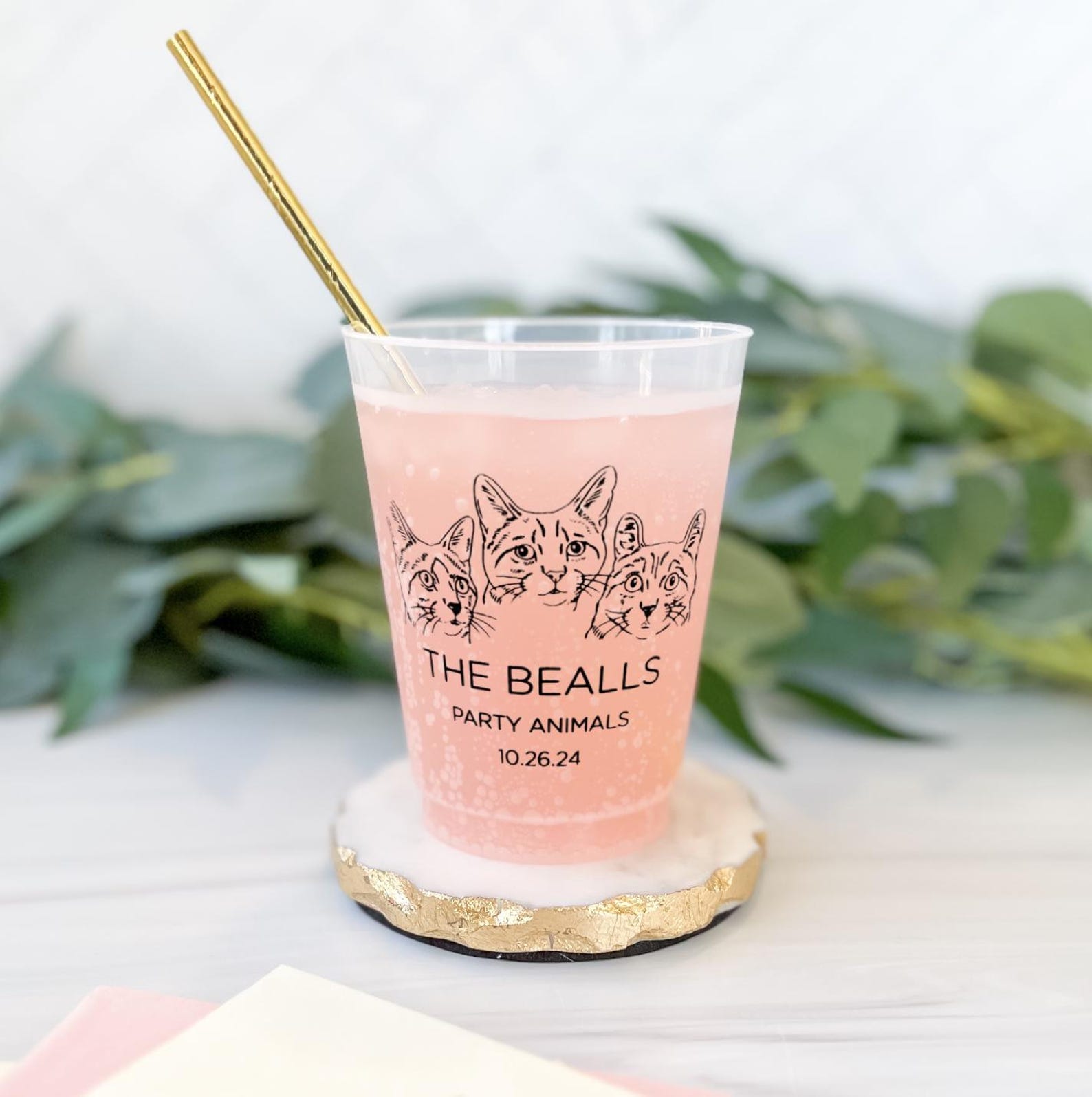 Custom Cat Frosted Cups for Wedding Receptions - Cup - Frosted - Dog