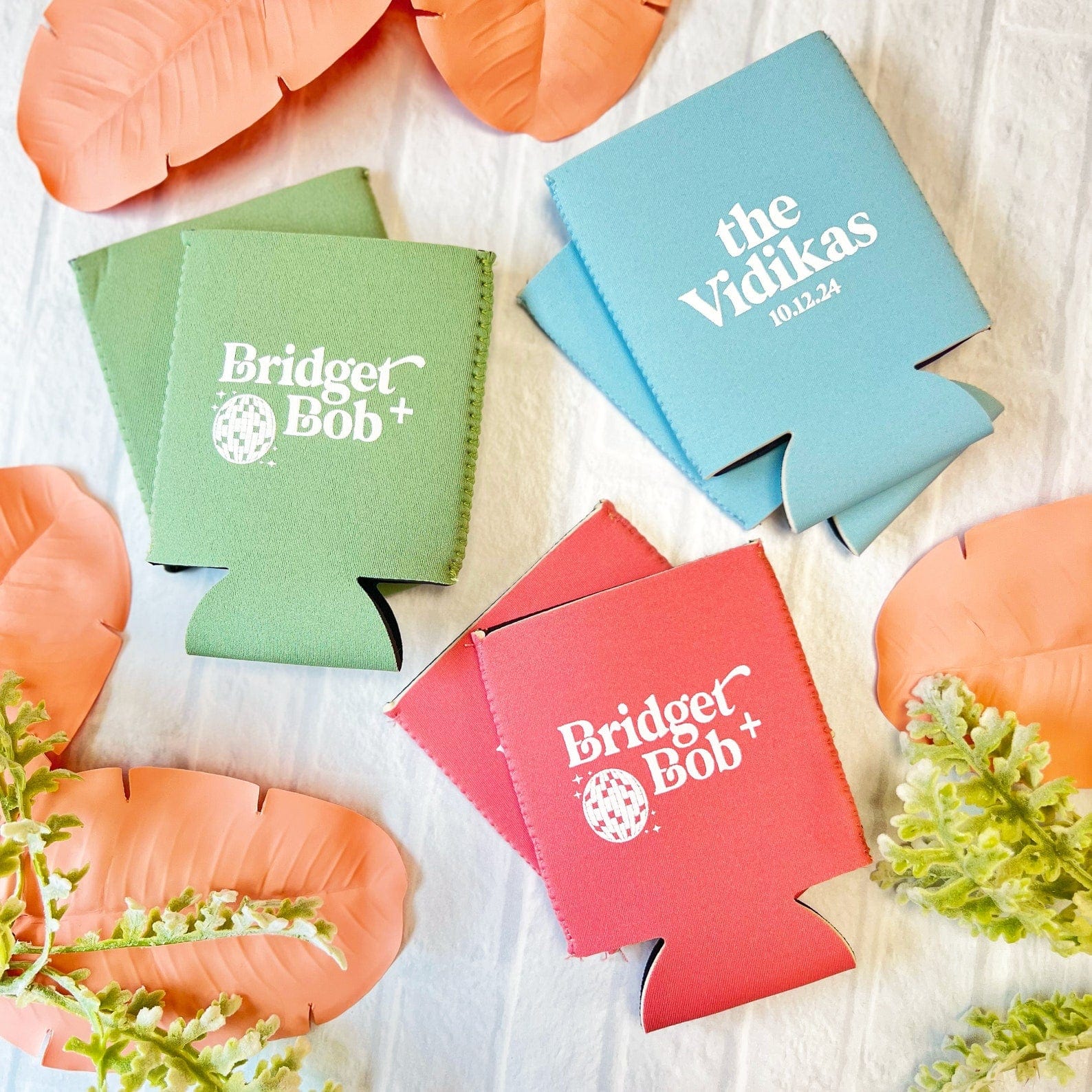 Personalized Disco Wedding Can Cooler Favors - Can Cooler