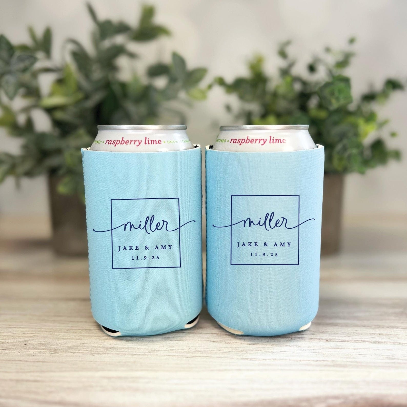 Custom Wedding Reception Bar Can Coolers - Can Cooler