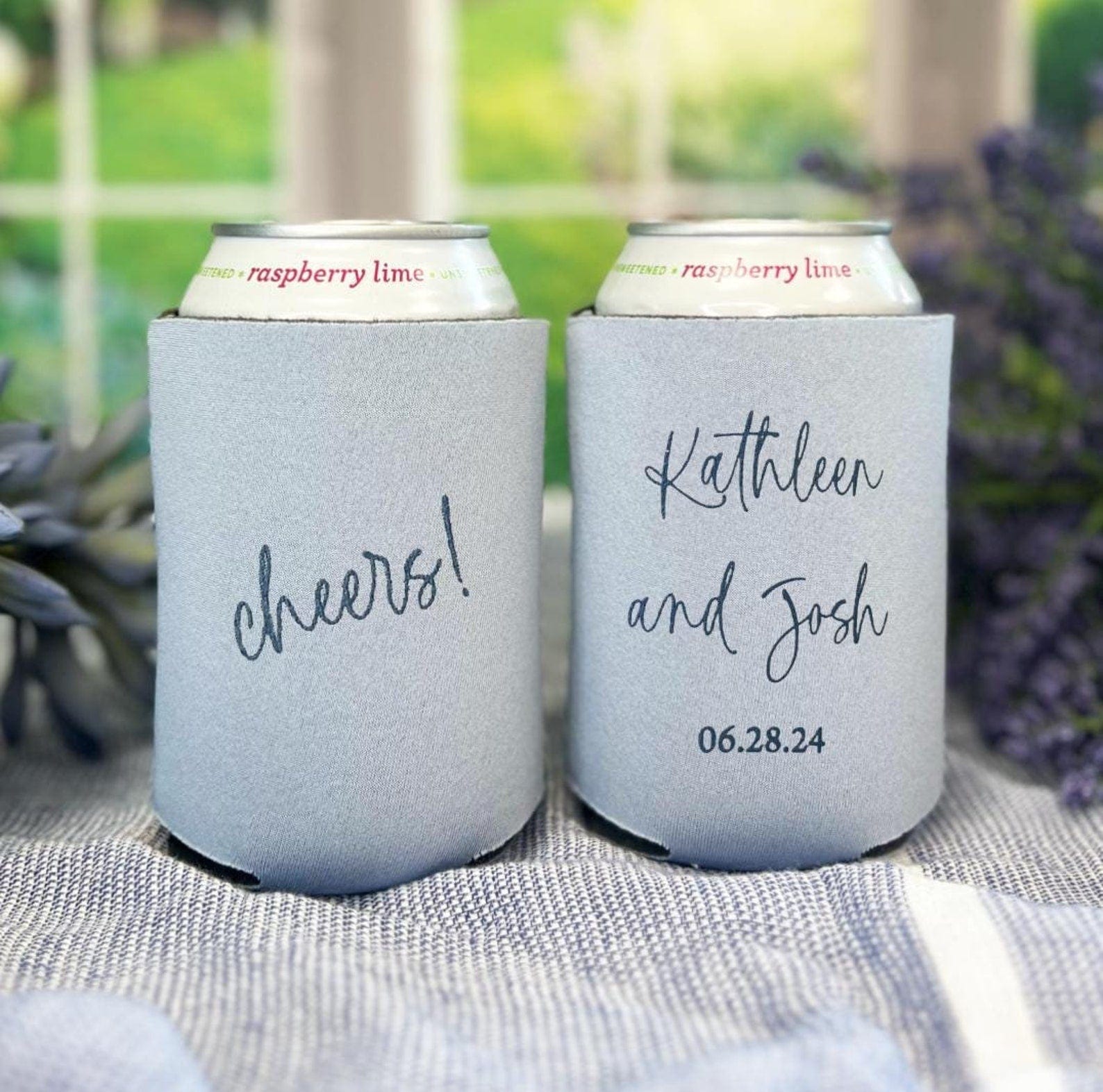 Custom Wedding Favors: Can Coolers for Guests - Can Cooler