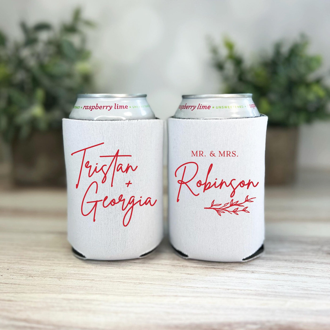 Custom Can Coolers for Wedding Party Favors