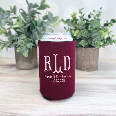 Personalized Can Coolers for Wedding Guests