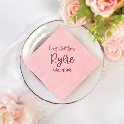 Personalized Congratulations Graduate Napkins - Napkins - Foil Stamped