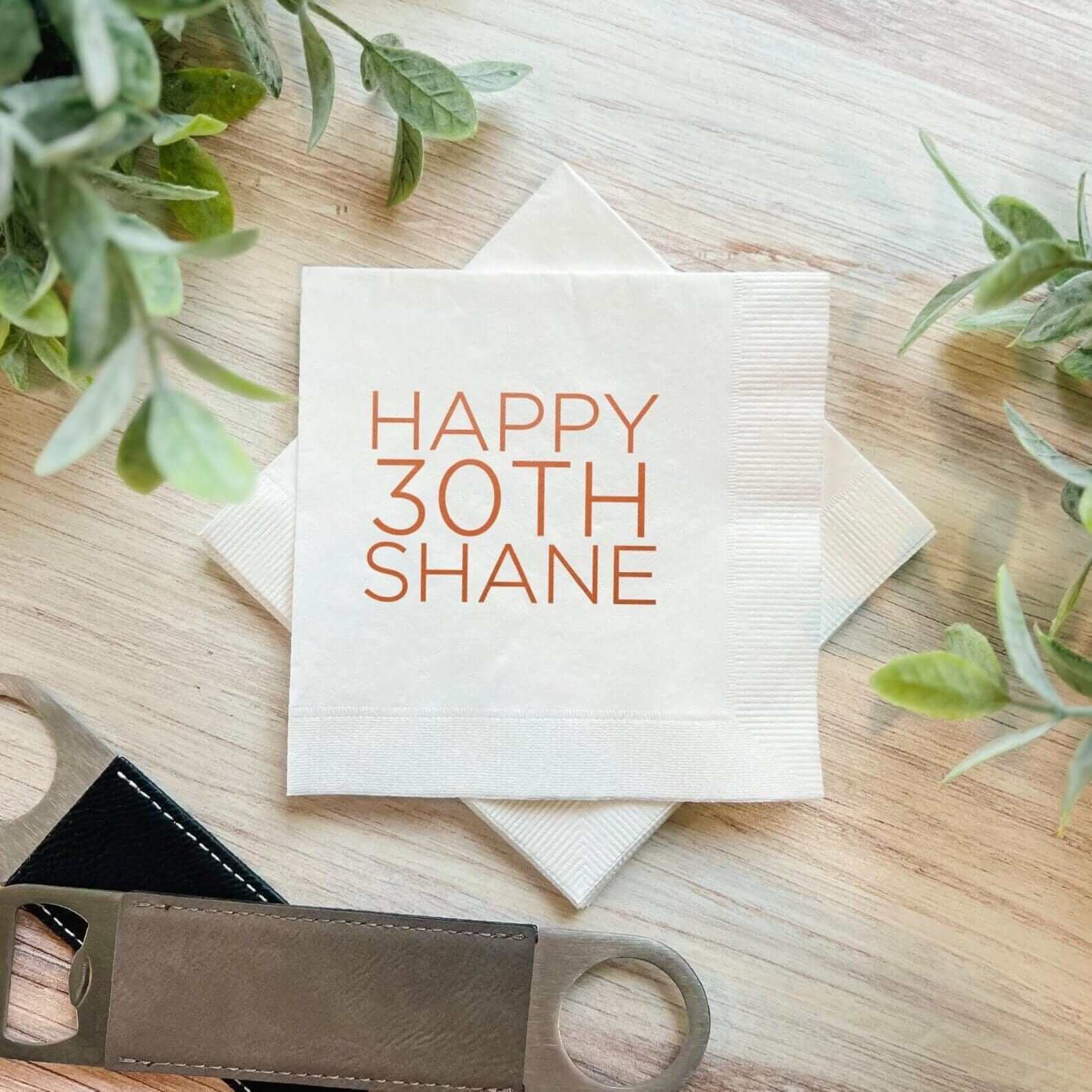 Milestone Age Birthday Napkins - Napkins - Foil Stamped