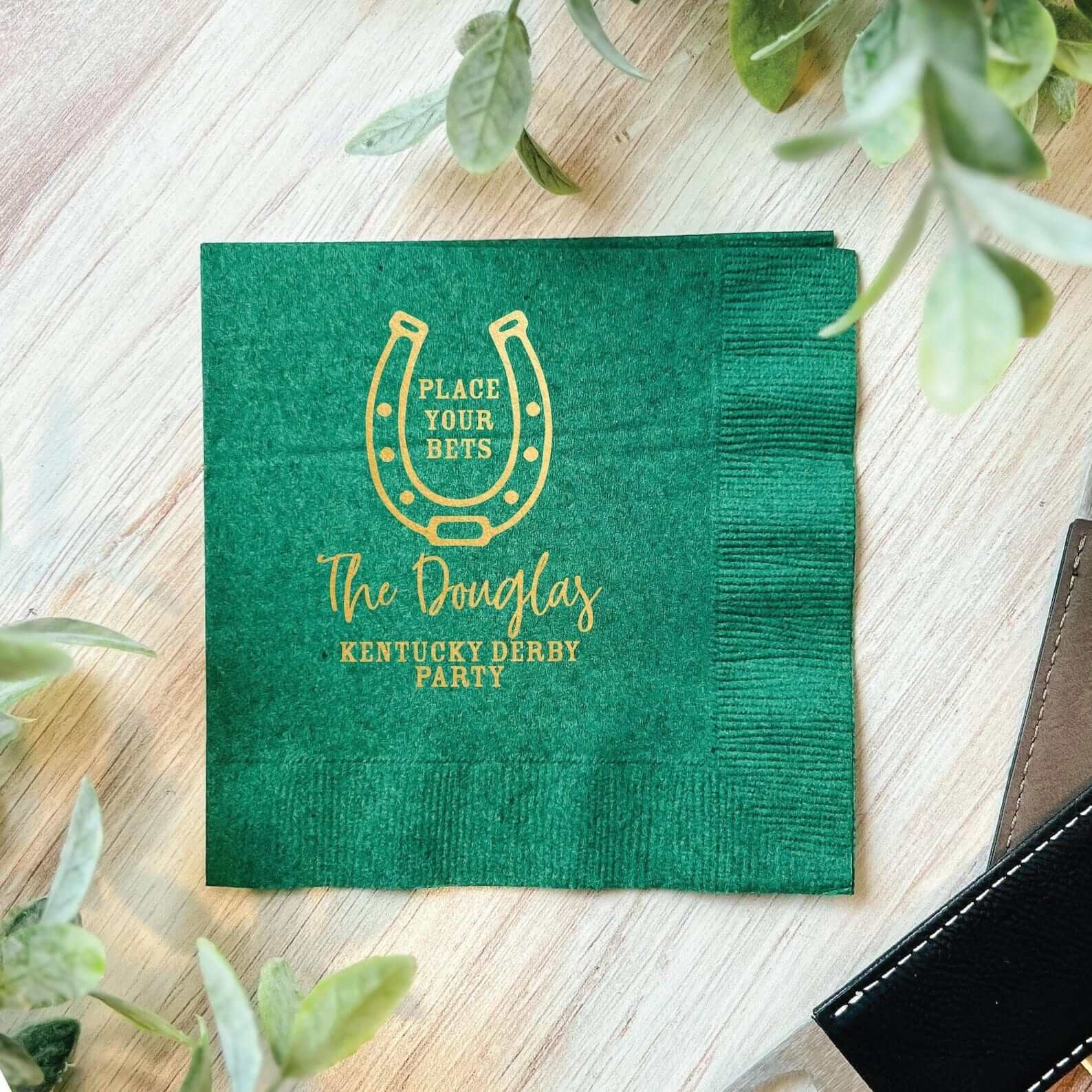 Place Your Bets Personalized Napkins - Napkins - Foil Stamped