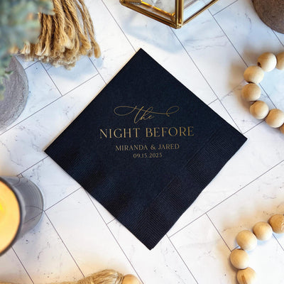 The Night Before Rehearsal Dinner Wedding Napkins