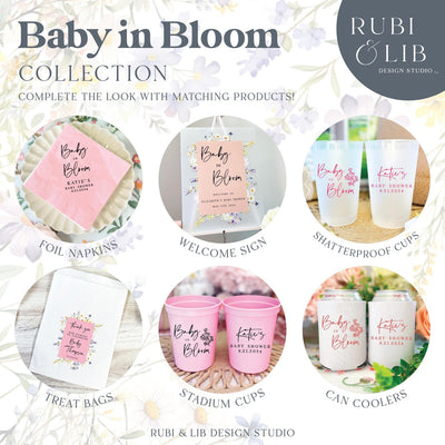 Baby in Bloom Personalized Baby Shower Napkins