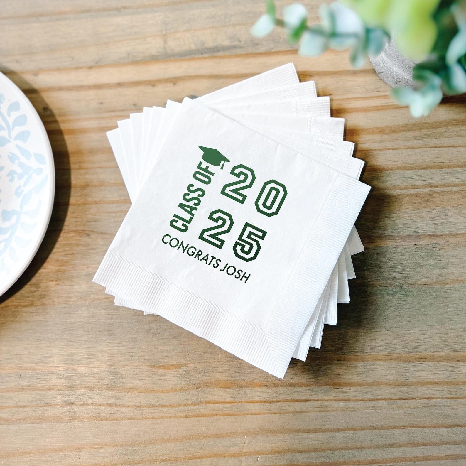 Personalized Class Of Graduation Napkins - Napkins - Foil Stamped
