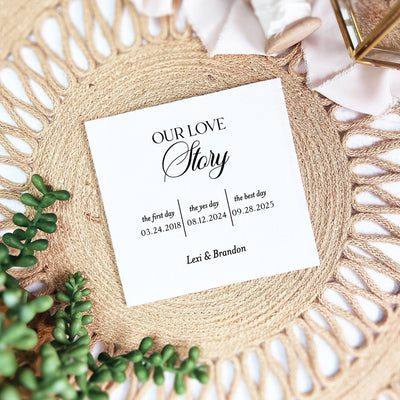 Our Love Story Premium Uncoined Napkins