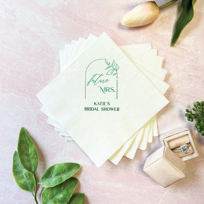 Floral Arch Future Mrs Bridal Shower Napkins