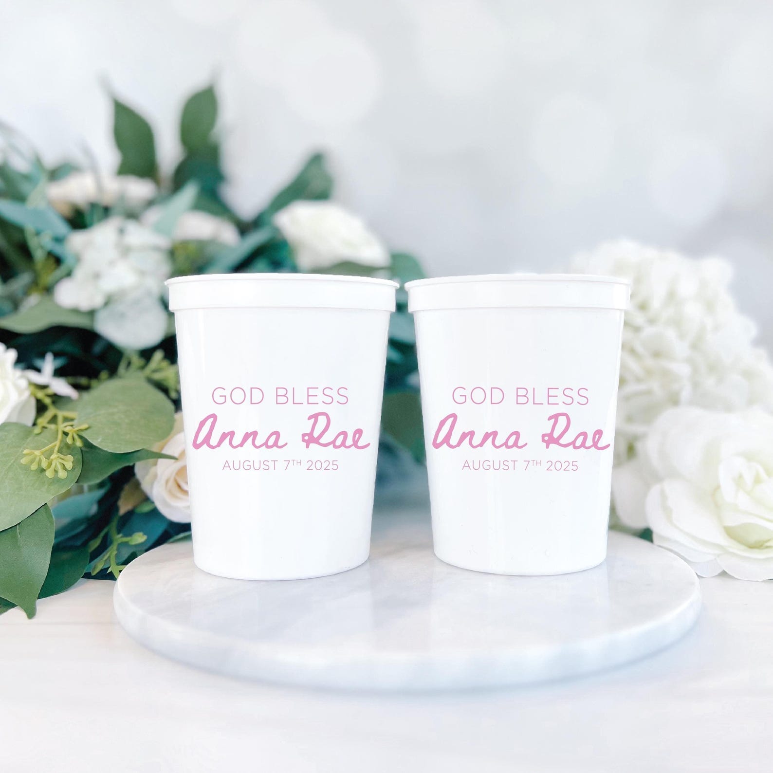 Personalized God Bless Christening Baptism Stadium Cups - Cup - Stadium