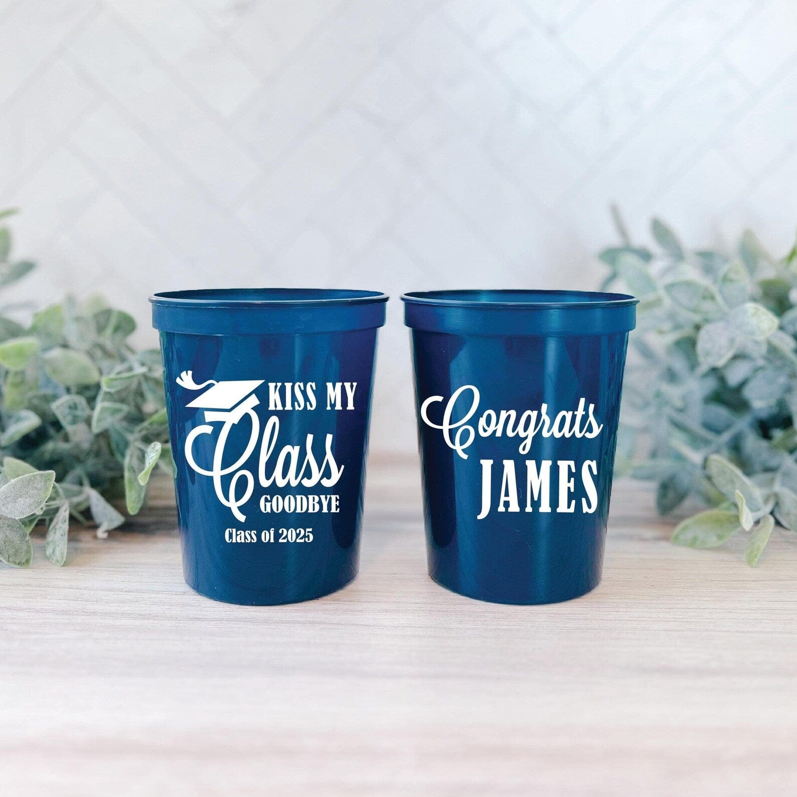 Kiss My Class Goodbye Graduation Stadium Plastic Cups - Cup - Stadium