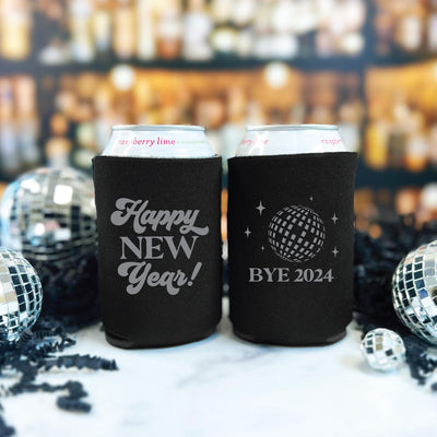 Happy New Year Groovy Can Coolers - Can Cooler