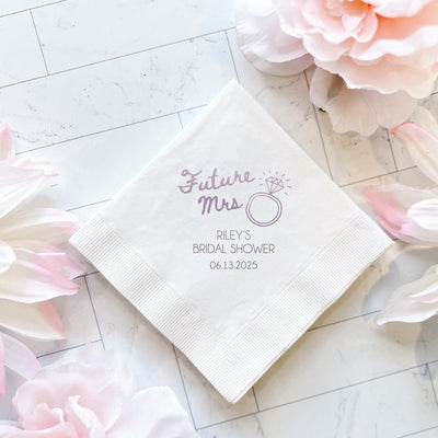 Future Mrs Personalized Bridal Shower Napkins