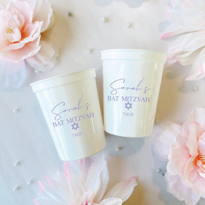 Mazel Tov Bar/Bat Mitzvah Custom Stadium Cups - Cup - Stadium