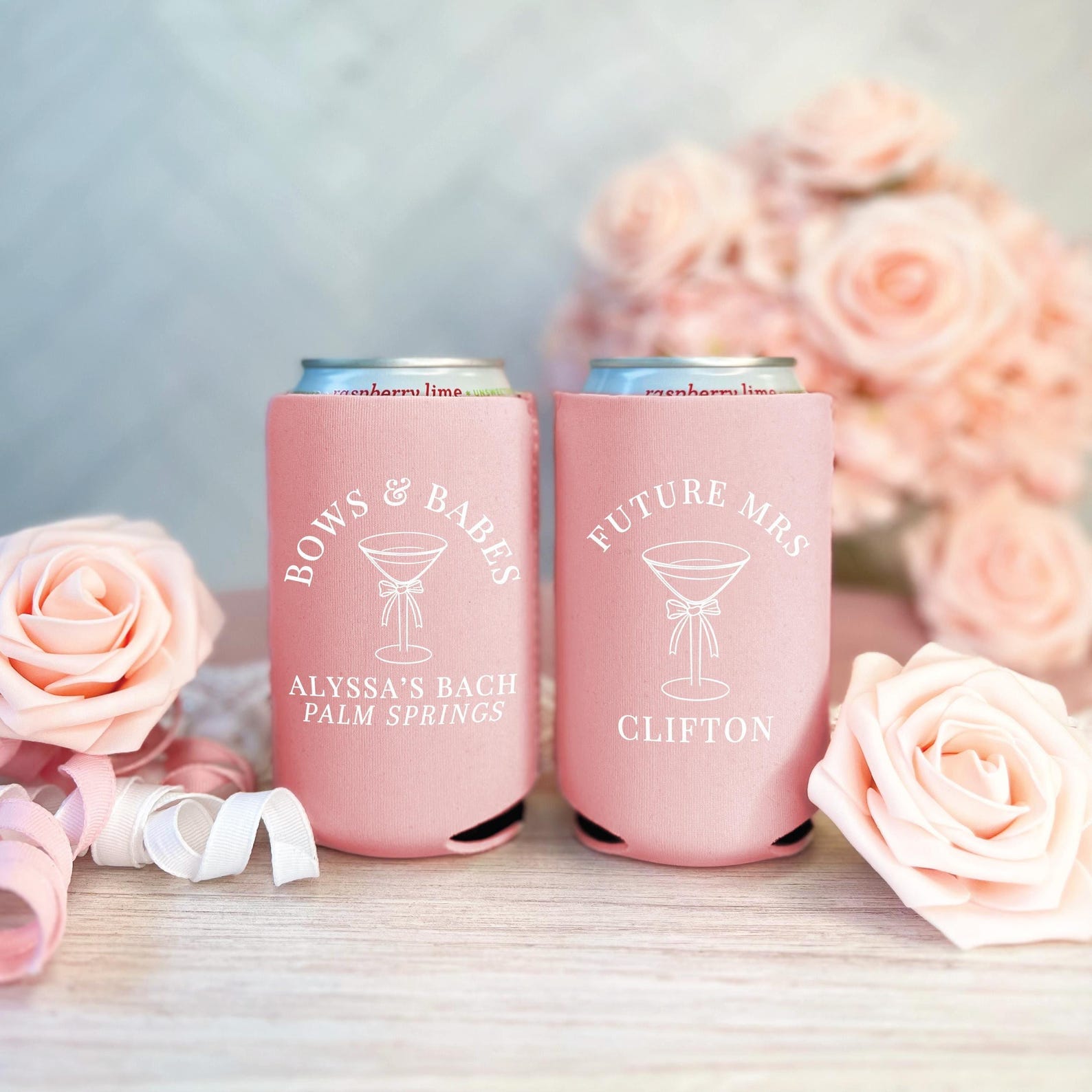 Bows And Babes Bachelorette Can Cooler - Can Cooler