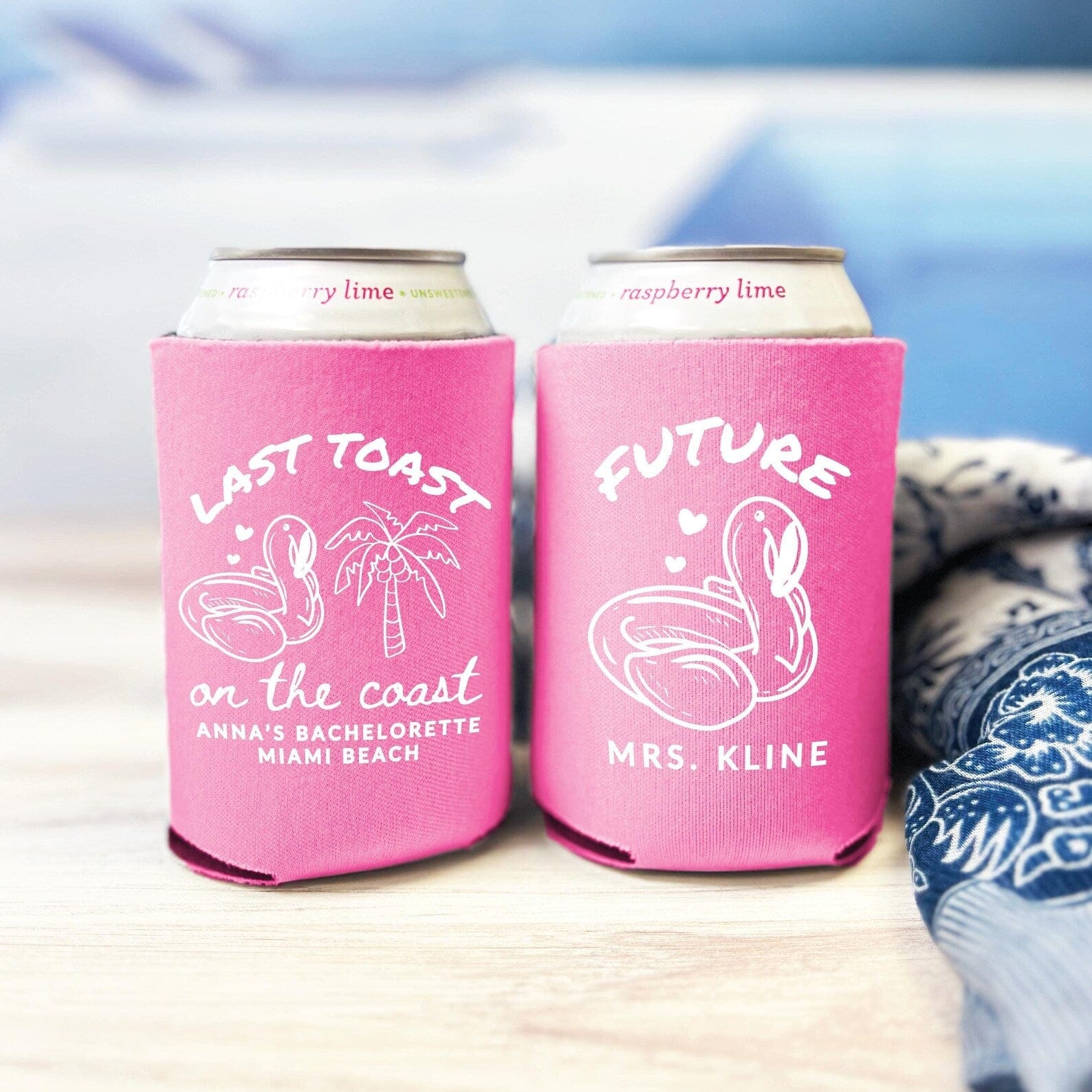Last Toast On The Coast Bachelorette Can Cooler - Can Cooler