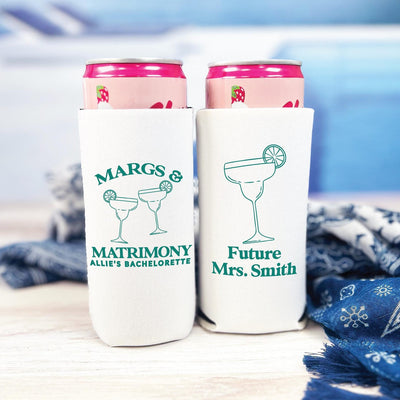 Margs & Matrimony Bachelorette Slim Can Cooler