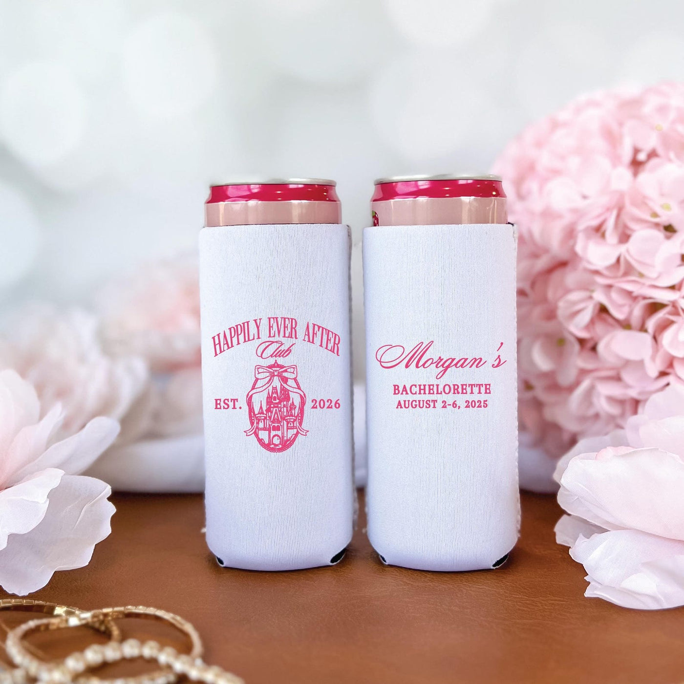 Happily Ever After Bachelorette Personalized Slim Can Cooler