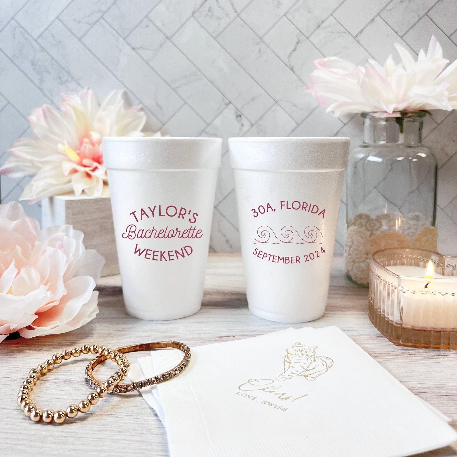 Bachelorette Weekend Foam Cups - Cup - Foam