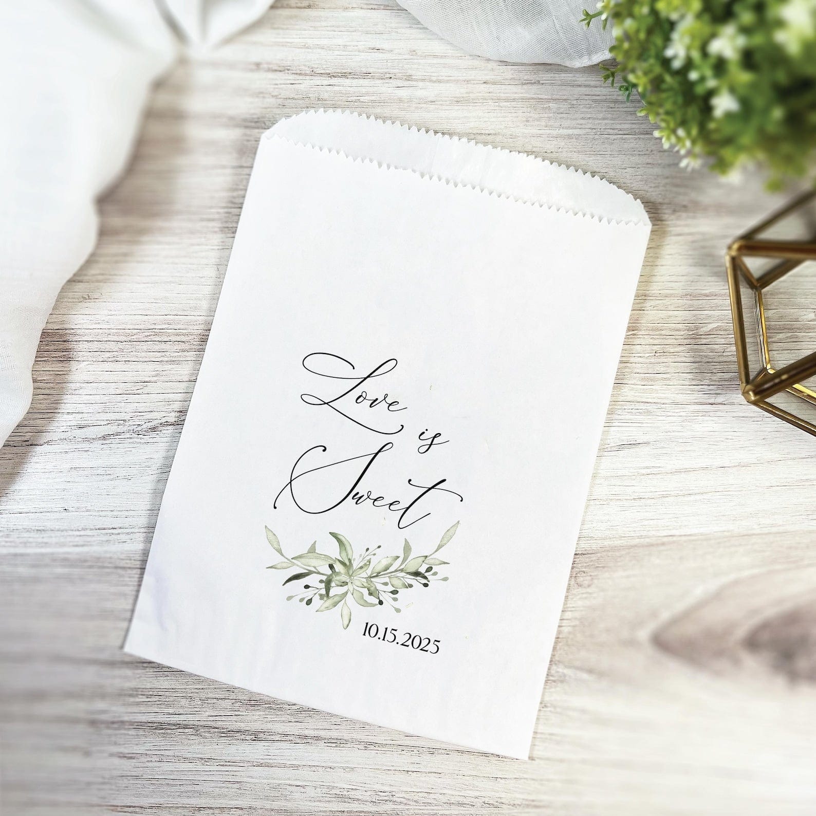 Love Is Sweet Wedding Favor Treat Bag - Treat Bag - Full Color