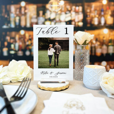 Custom Photo Acrylic Table Numbers - Table Numbers
