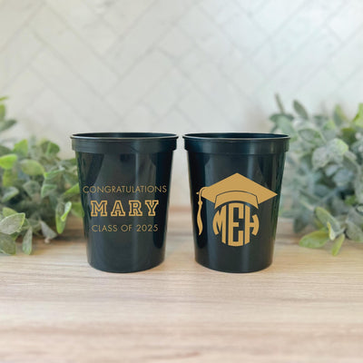 Personalized Monogram Graduation Stadium Cups - Cup - Stadium