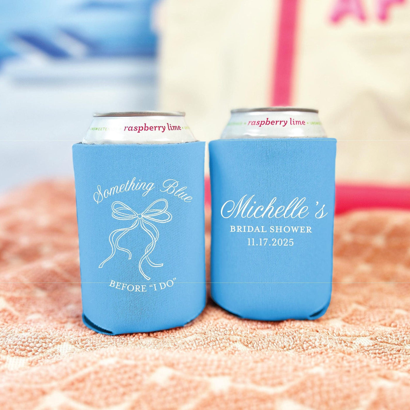 Something Blue Before I Do Bridal Shower Can Coolers