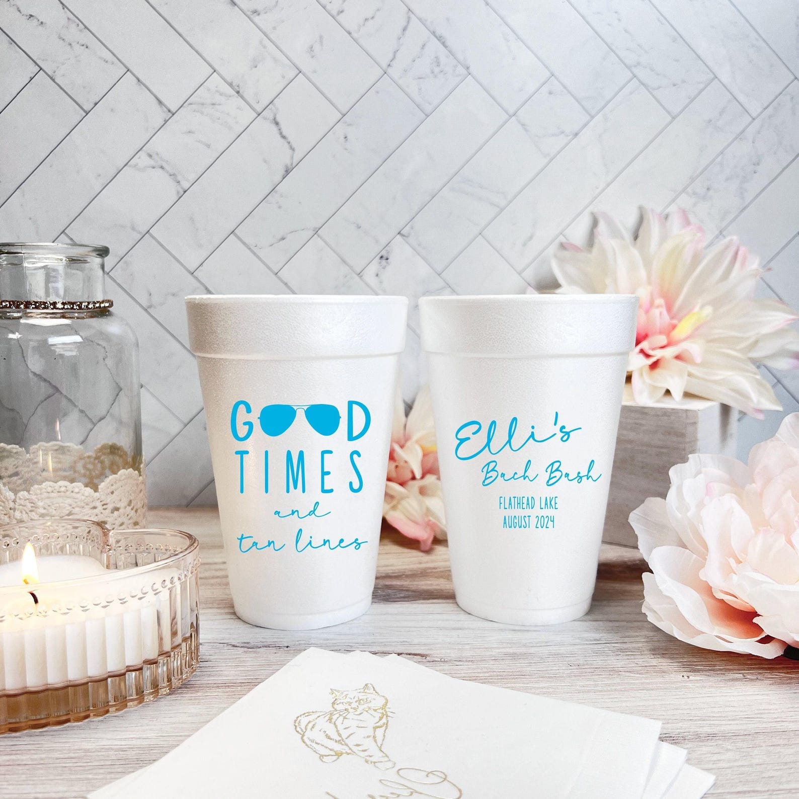 Bachelorette Weekend Foam Cups - Cup - Foam