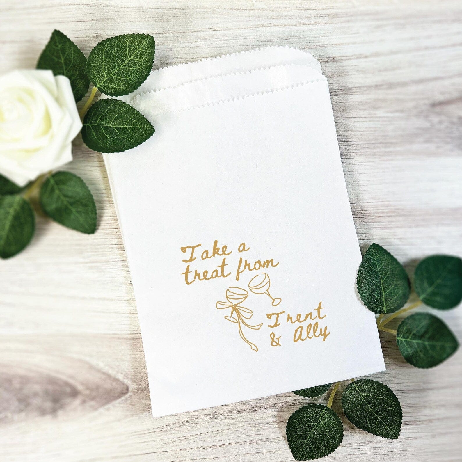 Take A Treat Wedding Favor Treat Bag - Treat Bag - Full Color