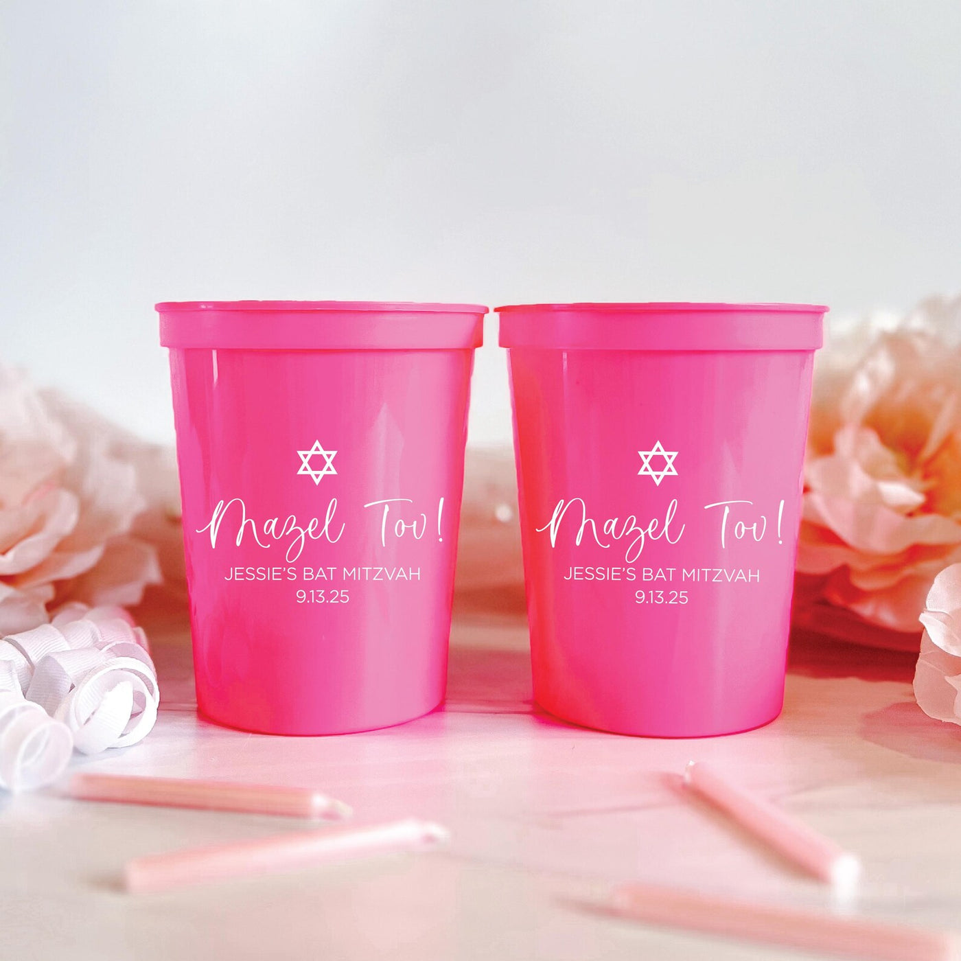 Personalized Bar/Bat Mitzvah Stadium Cups - Cup - Stadium
