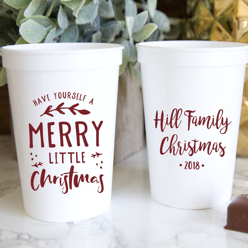 Merry Little Christmas Party Stadium Cups