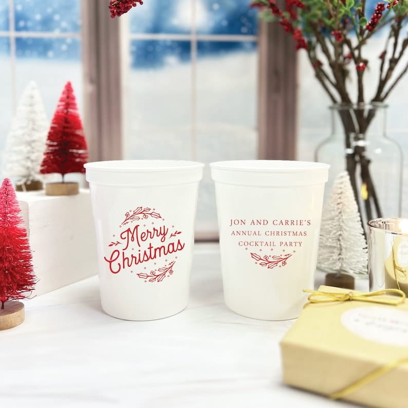 Merry Christmas Party Stadium Cups - Cup - Stadium