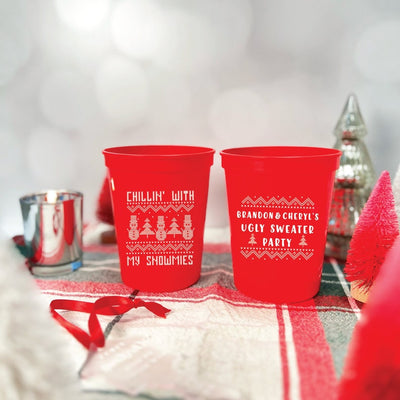 Ugly Sweater Christmas Stadium Cups