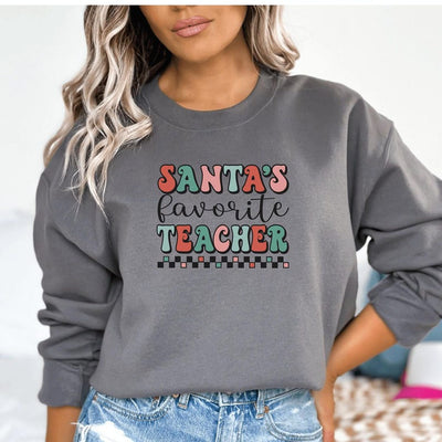 Santa's Favorite Teacher Christmas Sweatshirt