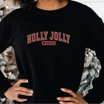 Holly Jolly Nurse Christmas Sweatshirt