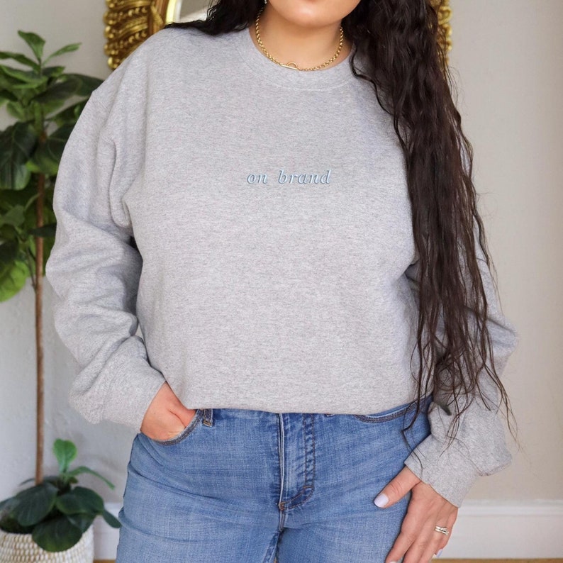 On Brand Embroidered Sweatshirt