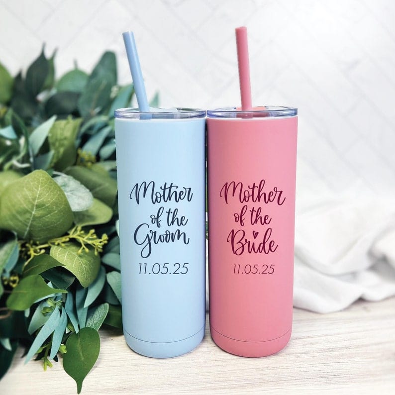 Mother Of The Bride Personalized Skinny Tumbler - Skinny Tumbler