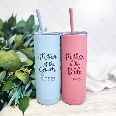 Mother Of The Bride Personalized Skinny Tumbler