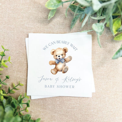 We Can Bearly Wait Full Color Napkins