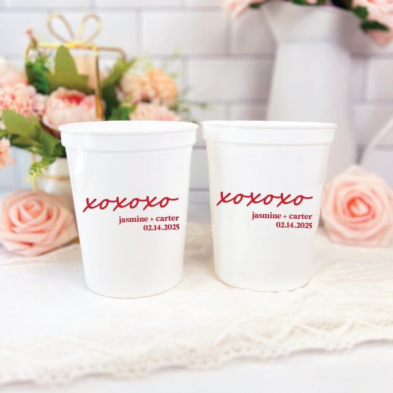 XoXo Valentine Wedding Stadium Cups - Cup - Stadium