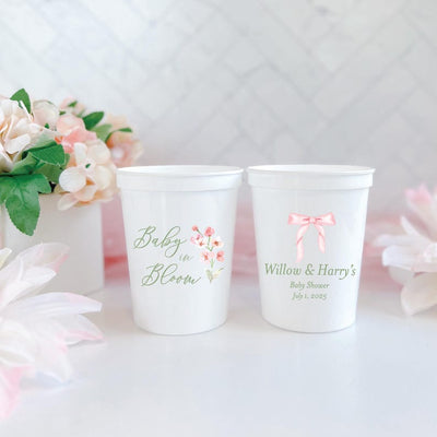 Baby In Bloom Baby Shower Full Color Stadium Cups