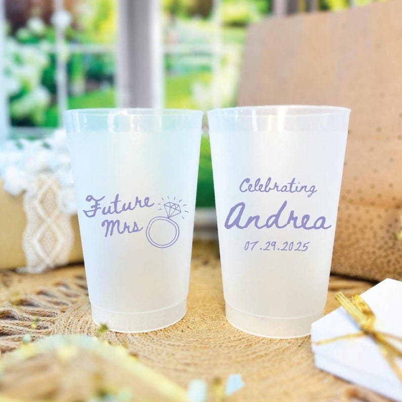 Future Mrs Bridal Shower Frosted Plastic Cups - Cup - Frosted