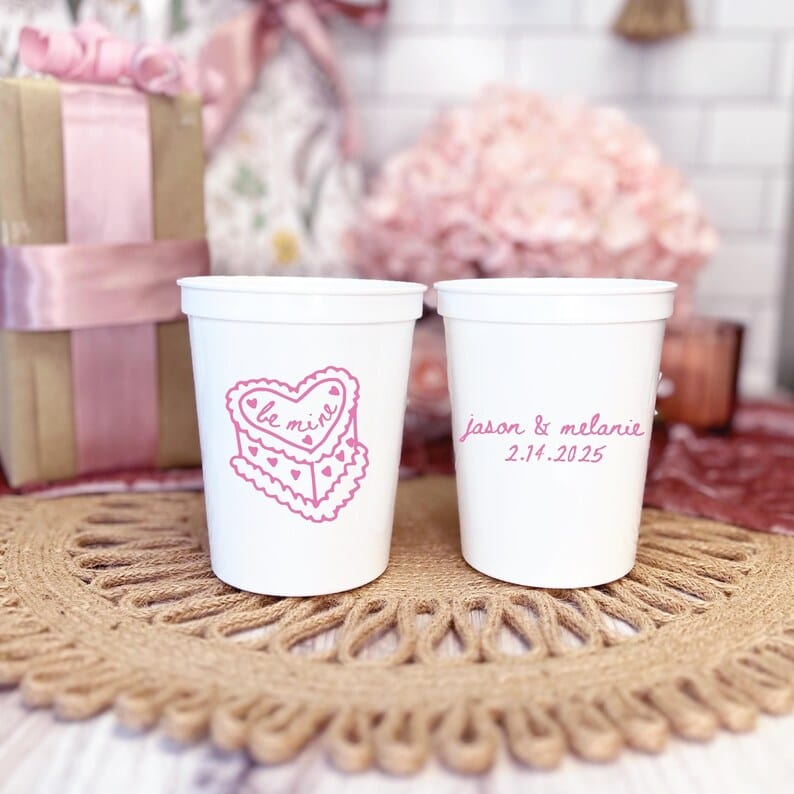 Be Mine Valentine Wedding Stadium Cups - Cup - Stadium