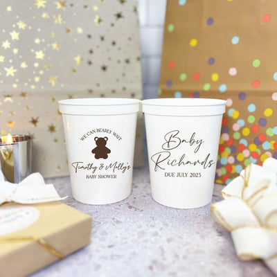 Bearly Wait Baby Shower Stadium Cups