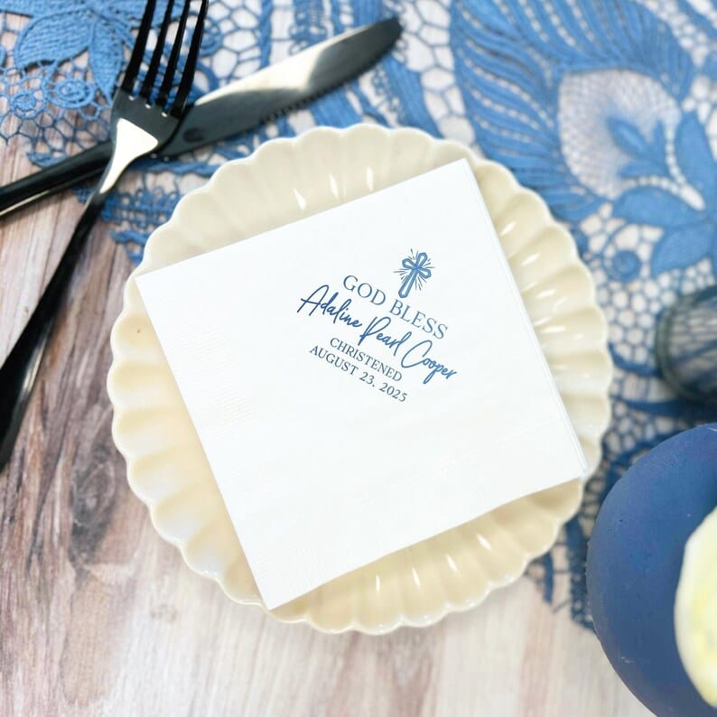 Personalized Religious Napkins - Napkins - Foil Stamped