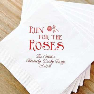 Run for the Roses Personalized Napkins - Napkins - Foil Stamped
