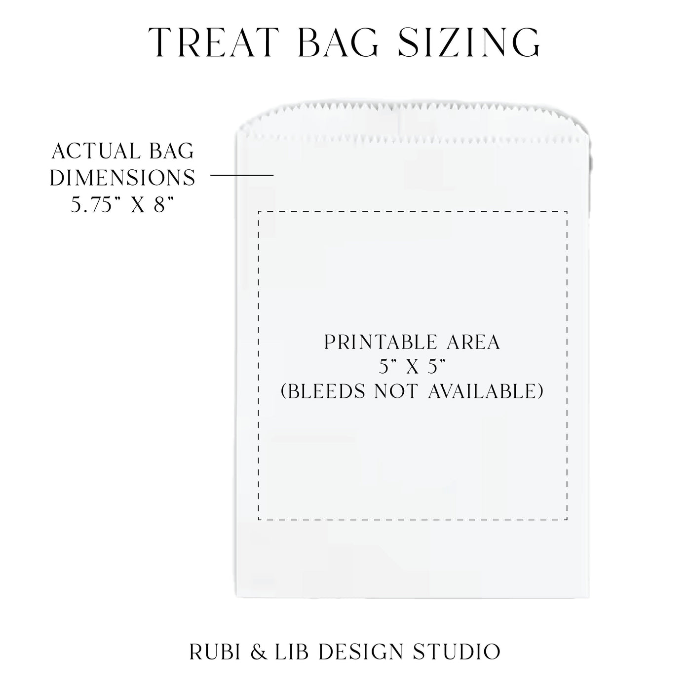 Custom Illustrated Foil Wedding Treat Bags
