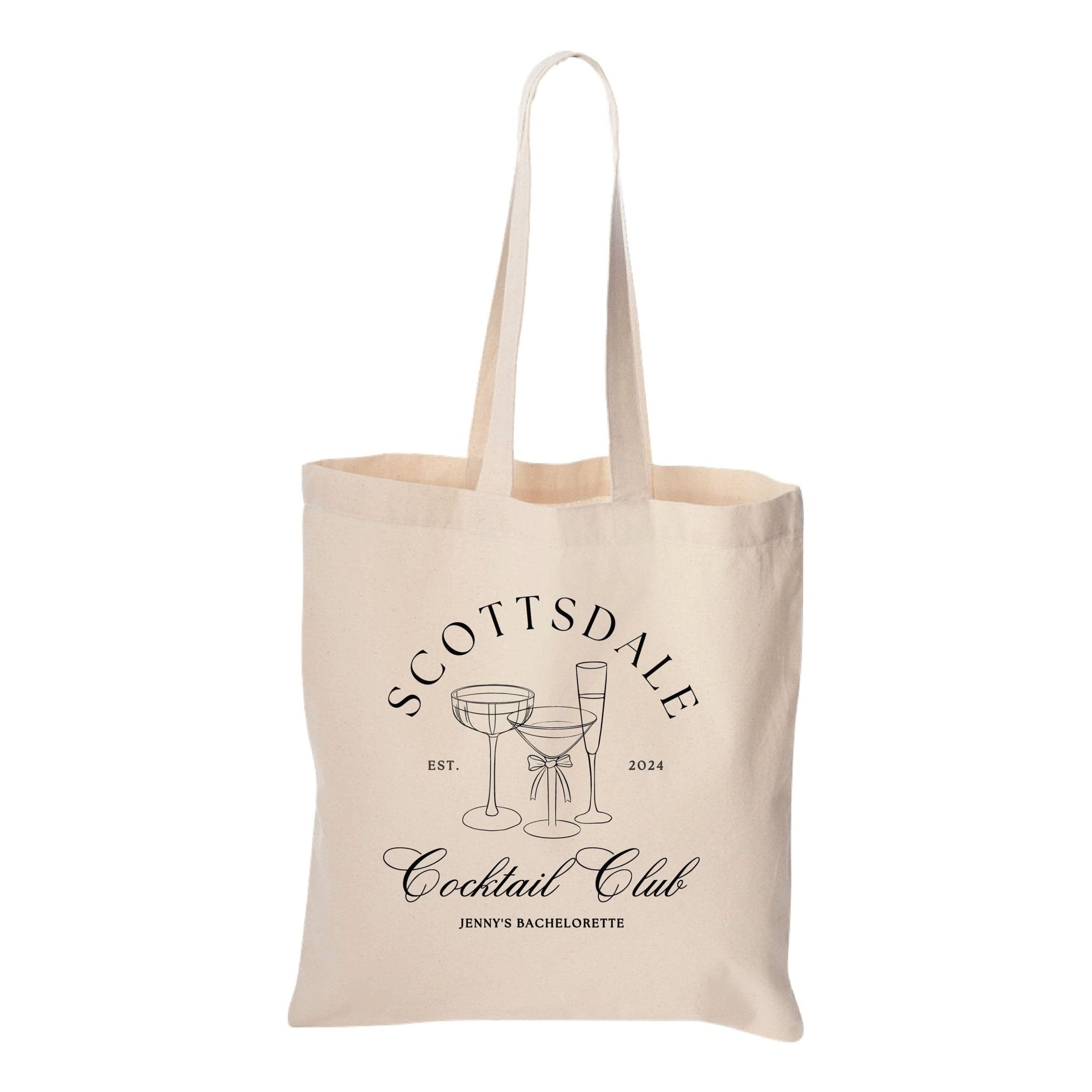 Scottsdale Cocktail Club bachelorette t-shirt with personalized design