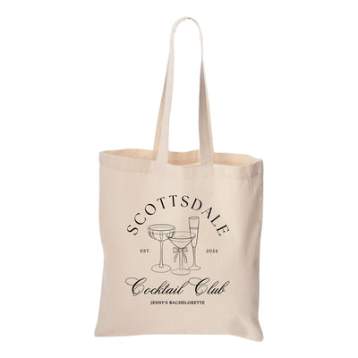 a tote bag with a picture of a cocktail glass